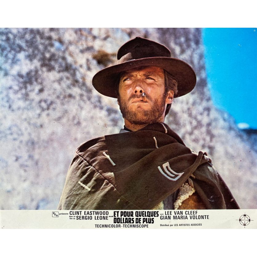 FOR A FEW DOLLARS MORE Lobby Card N01 - 9x12 in. - 1965/R1970 - Sergio Leone, Clint Eastwood