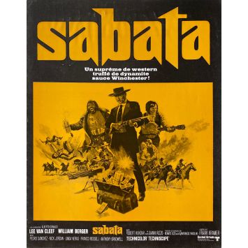 SABATA Synopsis 4p - 21x30 cm. - 1969 - Lee Van Cleef, Gianfranco Parolini