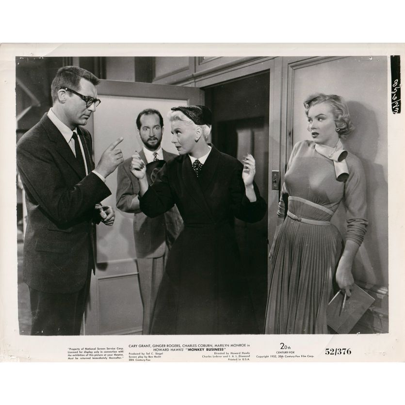 MONKEY BUSINESS Movie Still 856-23 - 8x10 in. - 1952 - Howard Hawks, Marilyn Monroe, Cary Grant