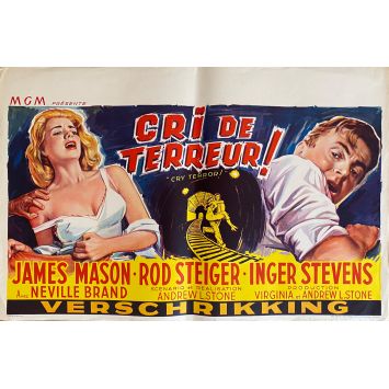 CRI DE TERREUR Affiche de film- 35x55 cm. - 1958 - James Mason, Andrew L. Stone