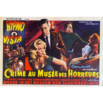CRIME AU MUSEE DES HORREURS Affiche de film- 35x55 cm. - 1959 - Michael Gough, Arthur Crabtree