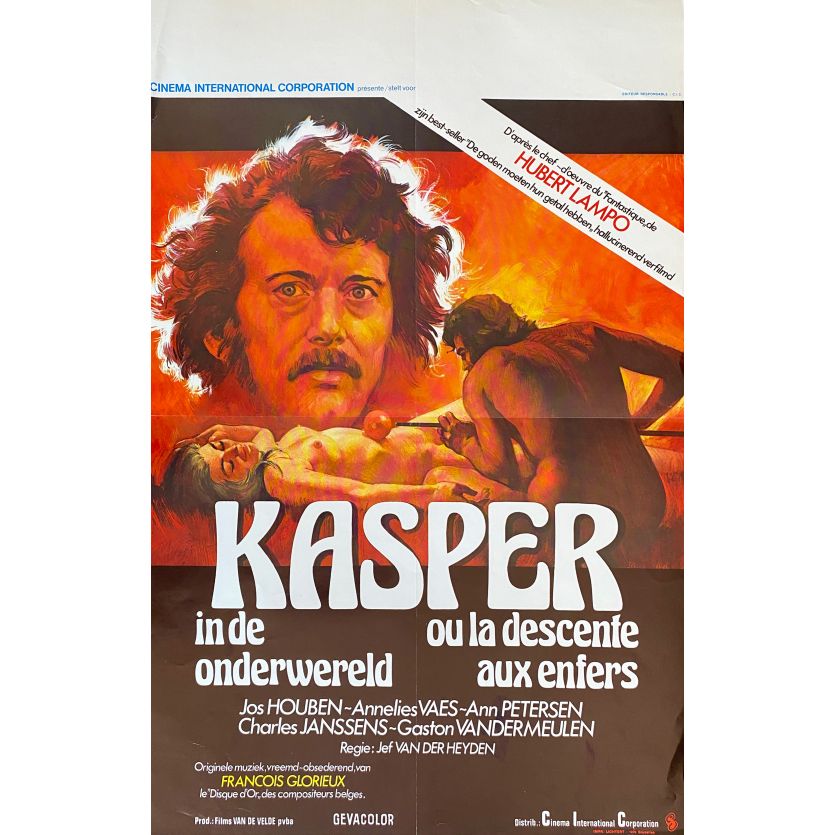 KASPER OU LA DESCENTE AUX ENFERS Affiche de film- 35x55 cm. - 1979 - Lieve Berens, Jef van der Heyden
