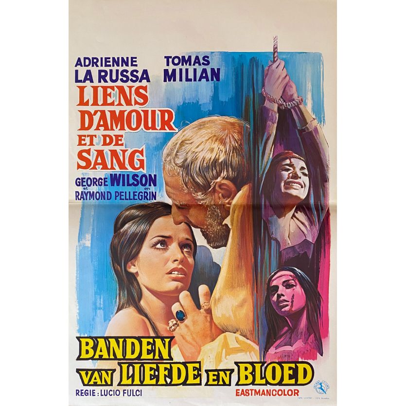 LIENS D'AMOUR ET DE SANG Affiche de film- 35x55 cm. - 1969 - Tomas Milian, Lucio Fulci
