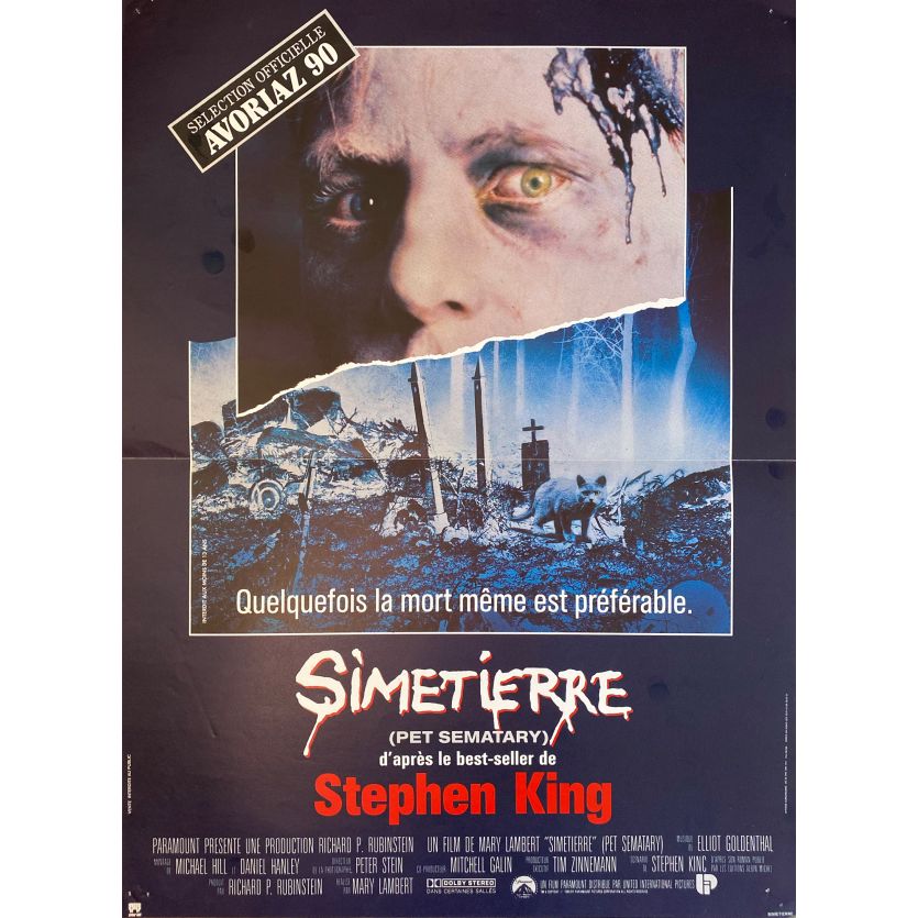 PET SEMATARY Movie Poster- 15x21 in. - 1989 - Mary Lambert, Dale Midkiff