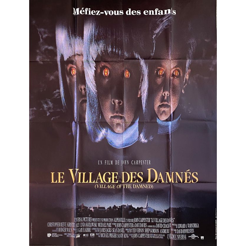 LE VILLAGE DES DAMNES Affiche de film- 120x160 cm. - 1995 - Christopher Reeve, John Carpenter