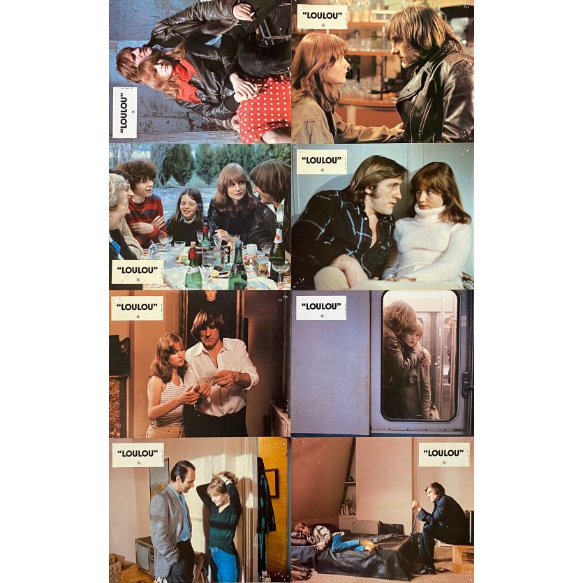 LOULOU Lobby Cards x8 - 9x12 in. - 1980 - Maurice Pialat, Isabelle Huppert, Gérard Depardieu