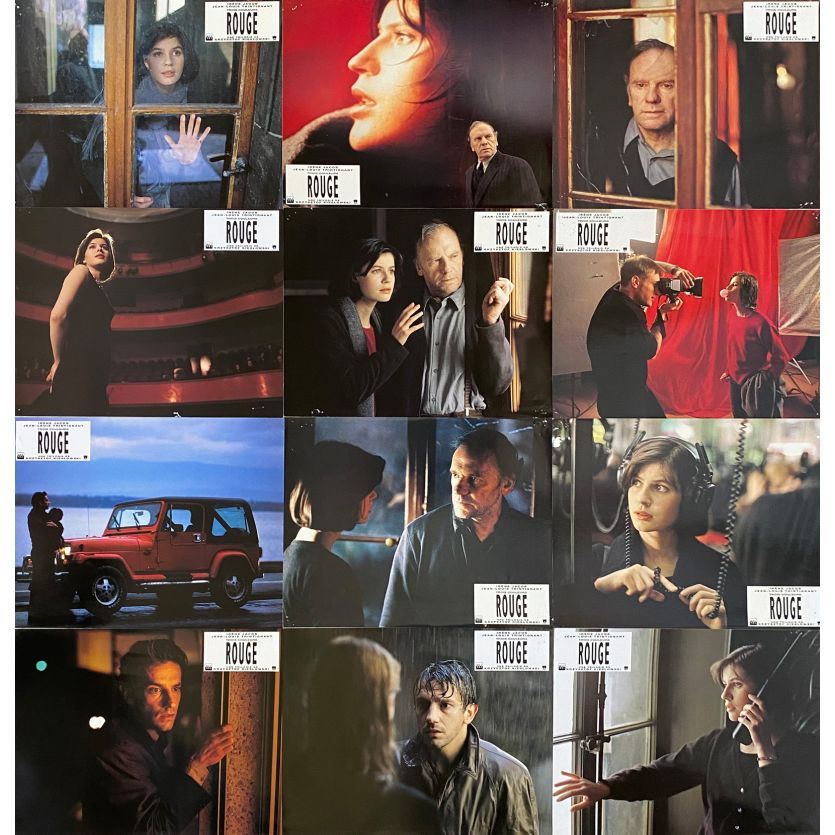 TROIS COULEURS - ROUGE Photos de film x12 - 21x30 cm. - 1994 - Irene Jacob, Jean-Louis Trintignant, Krzysztof Kieslowski