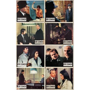 THE COP Lobby Cards x8 - 9x12 in. - 1970 - Yves Boisset, Michel Bouquet