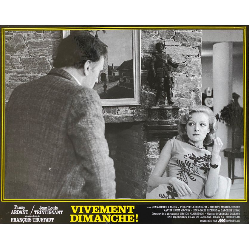 CONFIDENTIALLY YOURS Lobby Card N03 - 9x12 in. - 1983 - François Truffaut, Fanny Ardant