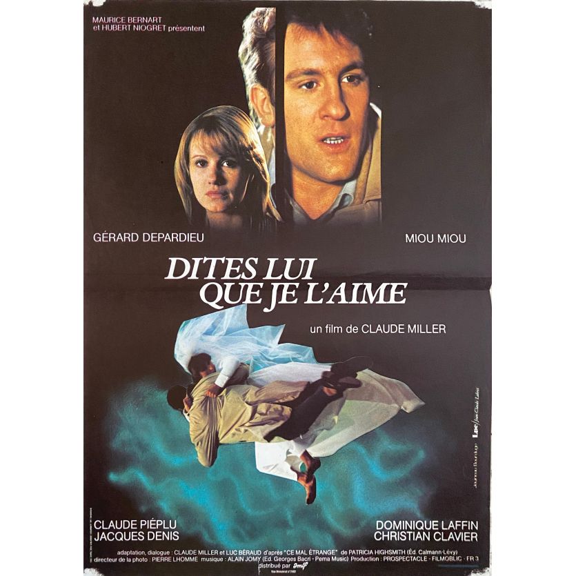 DITES-LUI QUE JE L'AIME Affiche de film- 40x54 cm. - 1977 - Gérard Depardieu, Claude Miller