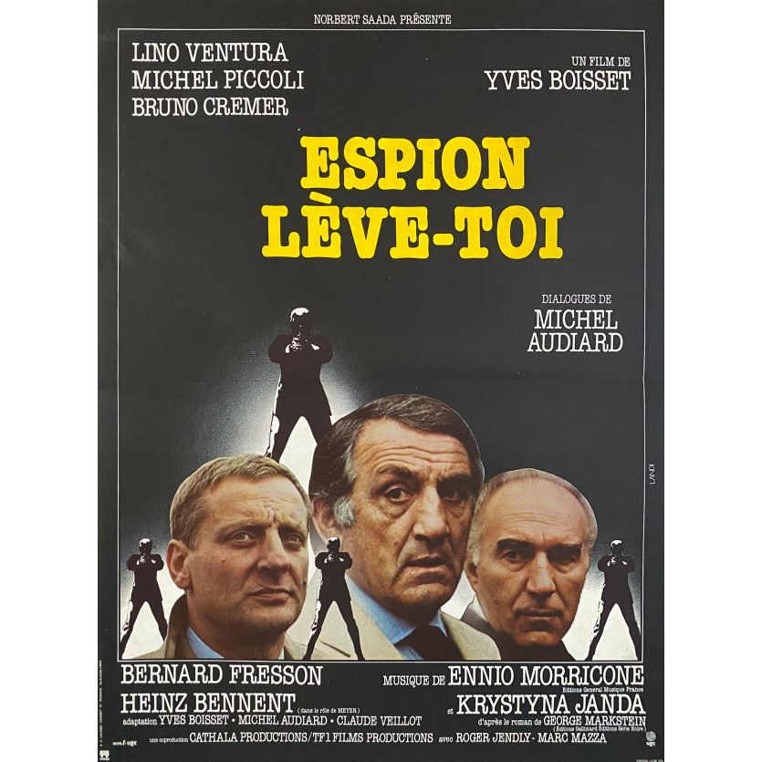 ESPION LEVE TOI Affiche de film- 40x54 cm. - 1982 - Lino Ventura, Yves Boisset