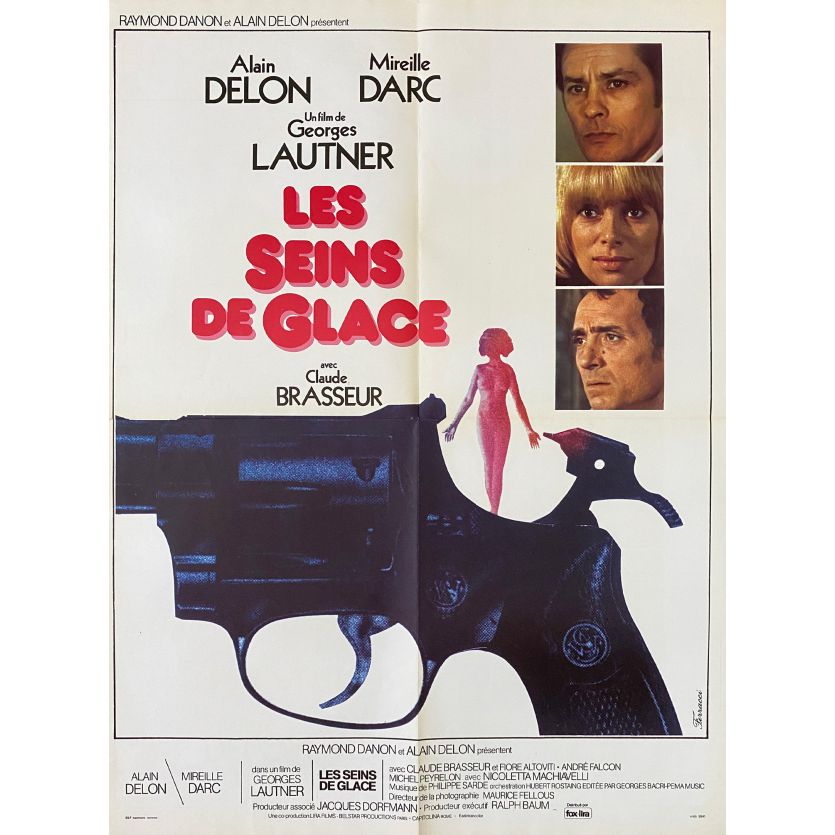 LES SEINS DE GLACE Affiche de film- 60x80 cm. - 1974 - Alain Delon, Georges Lautner