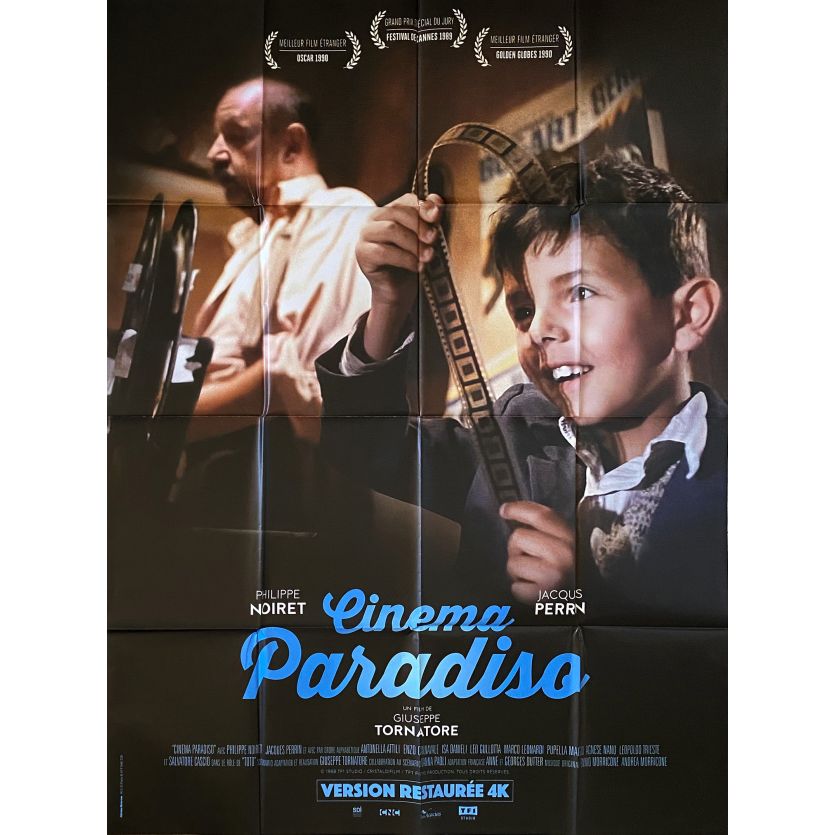 CINEMA PARADISO Affiche de film- 120x160 cm. - 1988/R2015 - Philippe Noiret, Giuseppe Tornatore