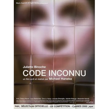 CODE INCONNU Affiche de film- 120x160 cm. - 2000 - Juliette Binoche, Michael Haneke