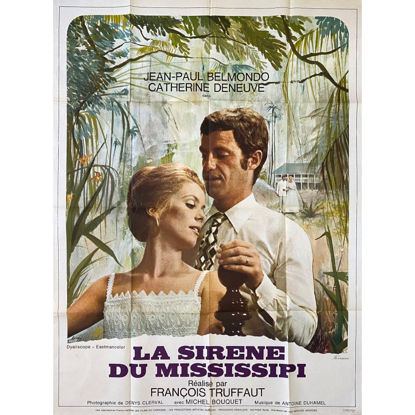 MISSISSIPI MERMAID Movie Poster- 47x63 in. - 1969 - François Truffaut, Jean-Paul Belmondo