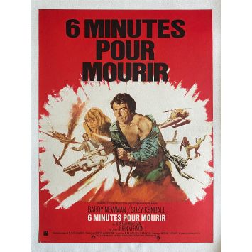 6 MINUTES POUR MOURIR Affiche de film entoilée- 40x60 cm. - 1972 - Barry Newman, Michael Tuchner