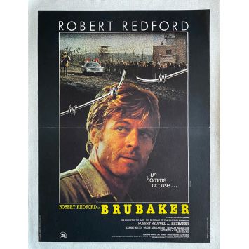 BRUBAKER Affiche de film entoilée- 40x60 cm. - 1980 - Robert Redford, Stuart Rosenberg