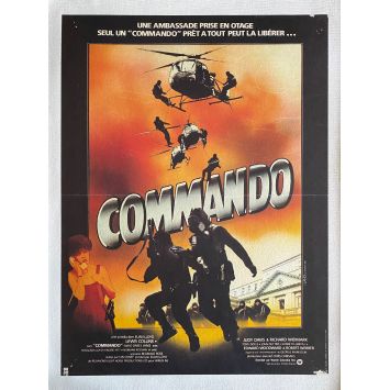 COMMANDO Affiche de film entoilée- 40x60 cm. - 1985 - Arnold Schwarzenegger, Mark Lester