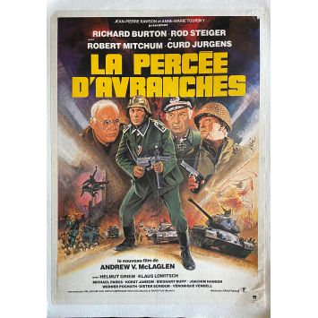 LA PERCEE D'AVRANCHES Affiche de film entoilée- 40x60 cm. - 1979 - Richard Burton, Andrew V. McLaglen