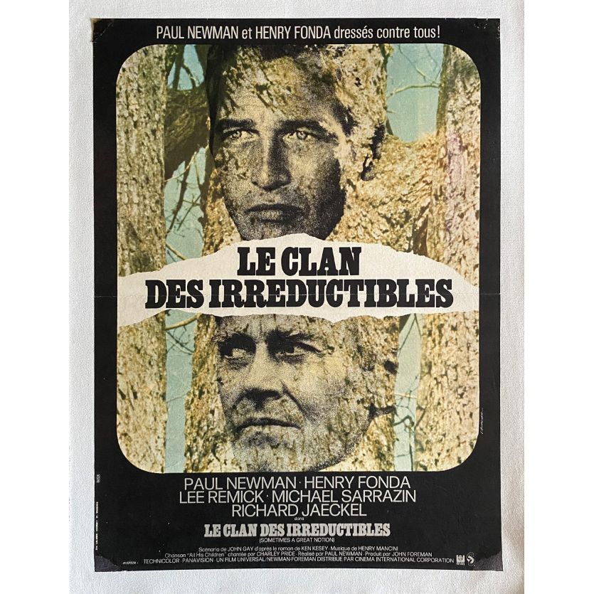 LE CLAN DES IRREDUCTIBLES Affiche de film entoilée- 40x60 cm. - 1971 - Henry Fonda, Paul Newman