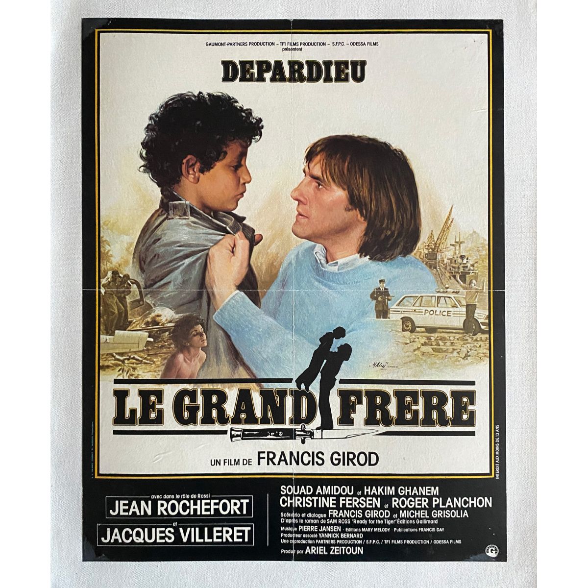 THE BIG BROTHER French Linen Movie Poster 15x21 in. 1982