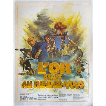 L'OR ETAIT AU RENDEZ-VOUS Affiche de film entoilée- 40x60 cm. - 1977 - Richard Harris, Ashley Lazarus