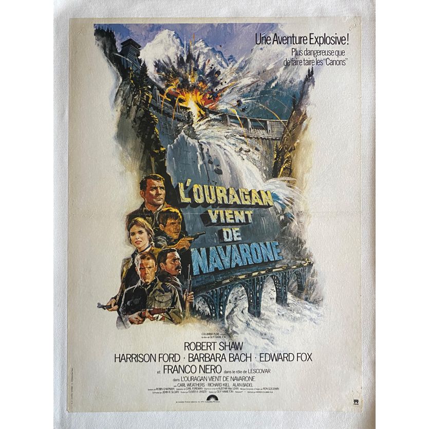 FORCE 10 FROM NAVARONE Linen Movie Poster- 15x21 in. - 1978 - Guy Hamilton, Harrison Ford