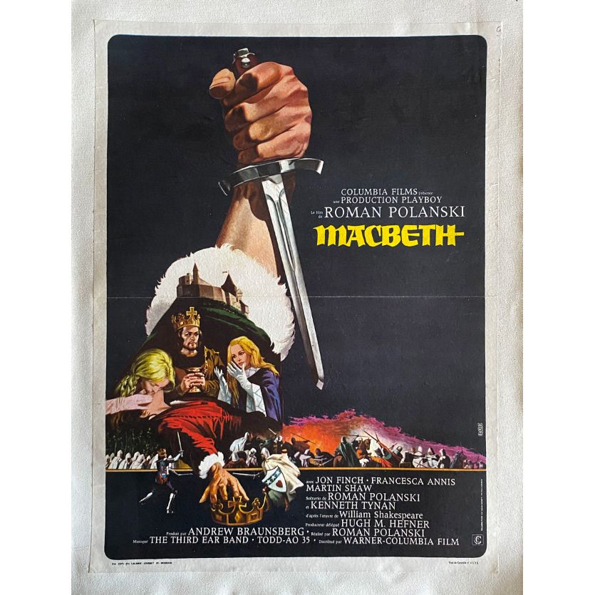 MACBETH Linen Movie Poster- 15x21 in. - 1971 - Roman Polanski, Jon Finch