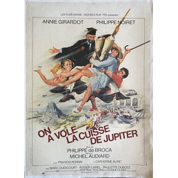 ON A VOLE LA CUISSE DE JUPITER Affiche de film entoilée- 40x60 cm. - 1980 - Philippe Noiret, Philippe de Broca