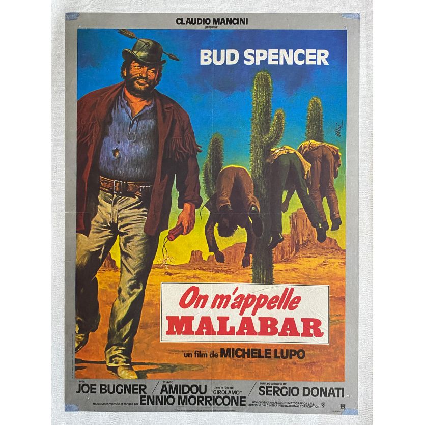 ON M'APPELLE MALABAR Affiche de film entoilée- 40x60 cm. - 1981 - Bud Spencer, Michele Lupo