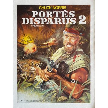 PORTES DISPARUS 2 Affiche de film entoilée- 40x60 cm. - 1985 - Chuck Norris, Lance Hool