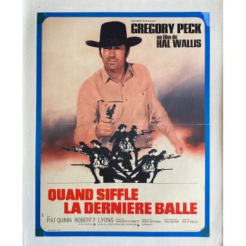 QUAND SIFFLE LA DERNIERE BALLE Affiche de film entoilée- 40x60 cm. - 1971 - Gregory Peck, Henry Hathaway