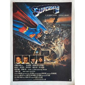 SUPERMAN 2 Affiche de film entoilée- 35x55 cm. - 1977 - Christopher Reeves, Richard Donner