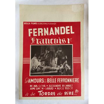 FRANCIS THE FIRST Linen Movie Poster- 14x21 in. - 1937 - Christian-Jaque, Fernandel
