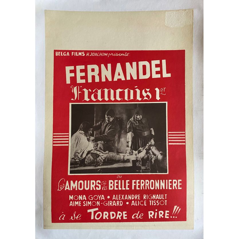 FRANCOIS PREMIER Affiche de film entoilée- 35x55 cm. - 1937 - Fernandel, Christian-Jaque
