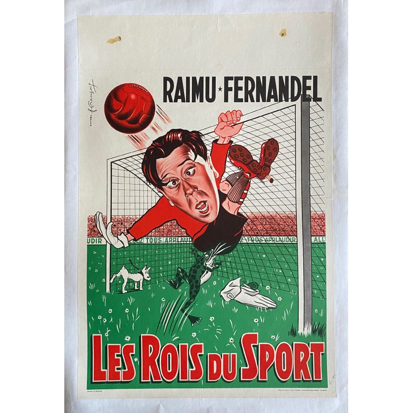 LES ROIS DU SPORT Affiche de film entoilée- 35x55 cm. - 1937/R1950 - Fernandel, Pierre Colombier