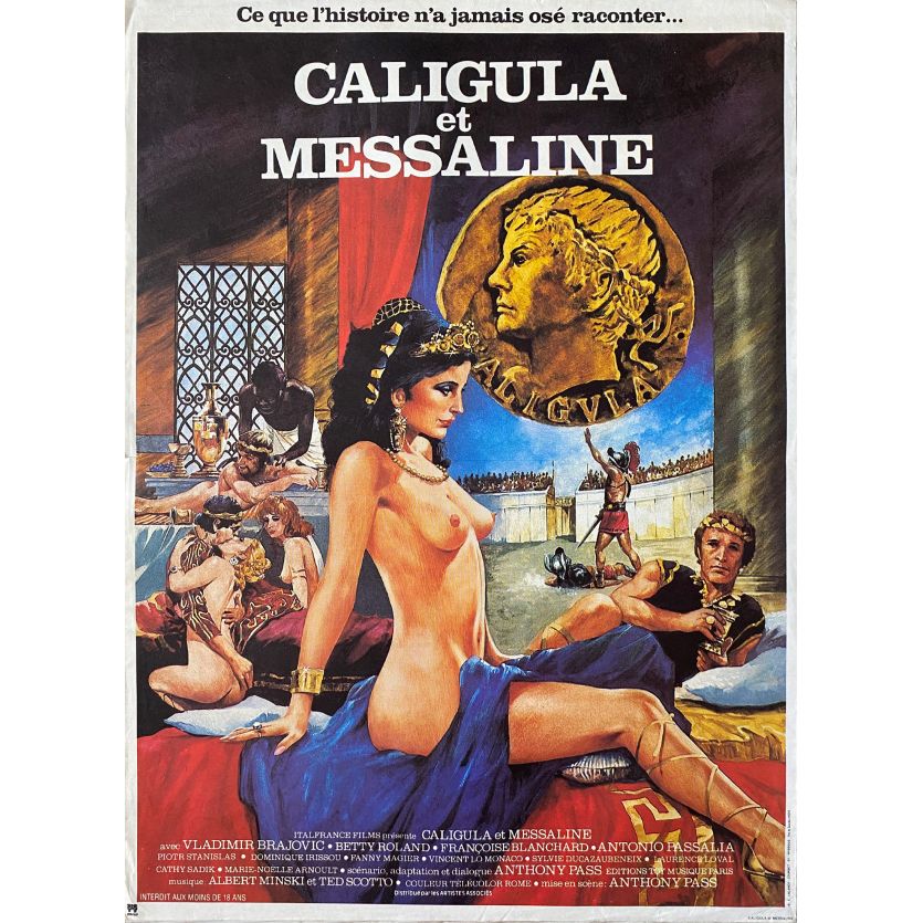 CALIGULA AND MESSALINA Movie Poster- 15x21 in. - 1981 - Bruno Mattei, Vladimir Brajovic
