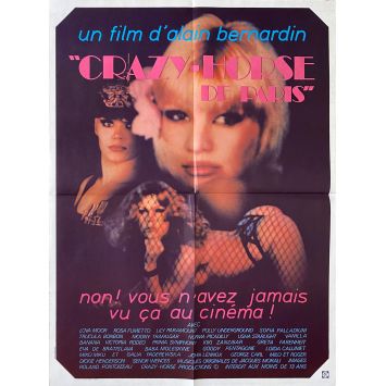 CRAZY HORSE DE PARIS Affiche de film- 60x80 cm. - 1977 - John Lennox, Alain Bernardin