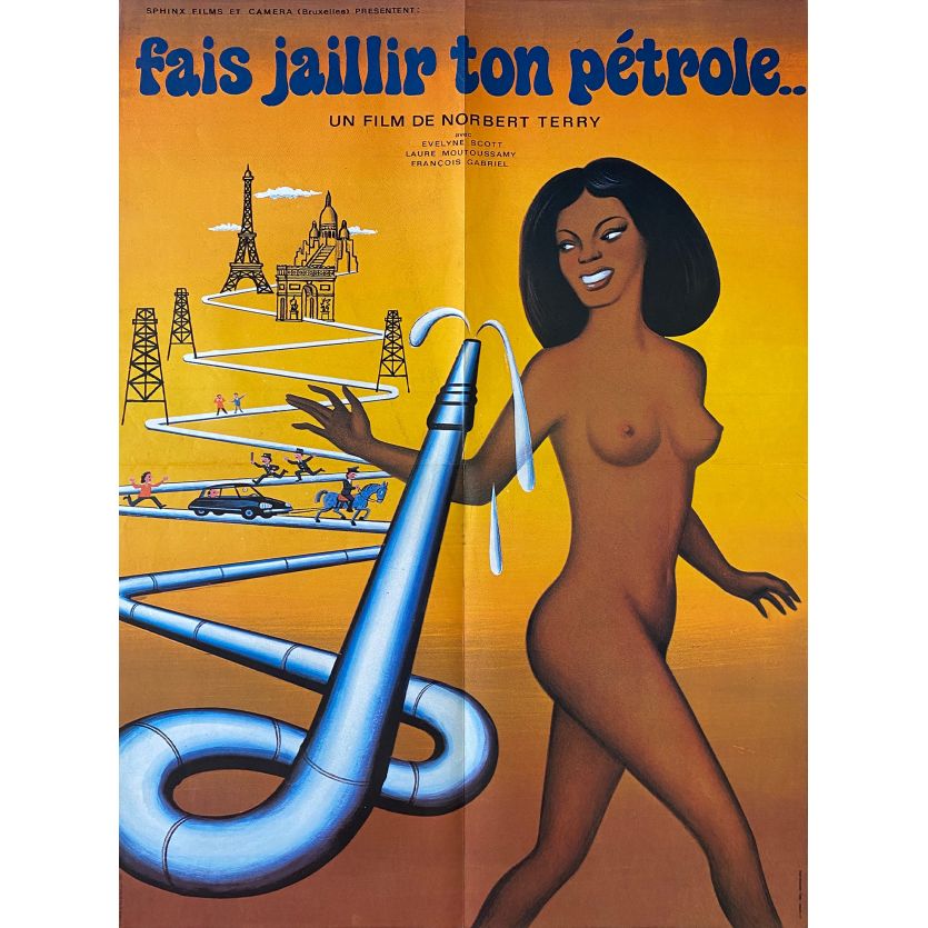 FAIS JAILLIR TON PETROLE Movie Poster- 23x32 in. - 1975 - Norbert Terry, Laure Moutoussamy