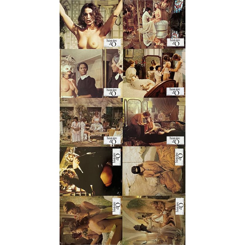 THE STORY OF O Lobby Cards x10 - 9x12 in. - 1975 - Just Jaeckin, Corinne Cléry