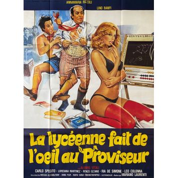 LA LYCEENNE FAIT DE L'OEIL AU PROVISEUR Affiche de film- 120x160 cm. - 1980 - Lino Banfi, Mariano Laurenti