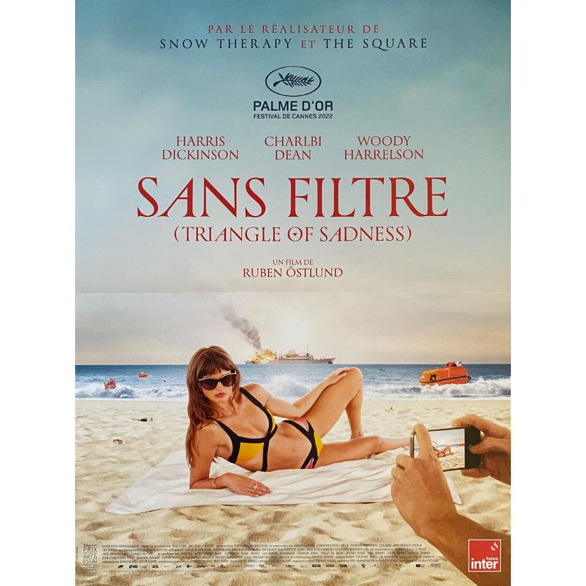 SANS FILTRE Affiche de film- 40x54 cm. - 2022 - Thobias Thorwid, Ruben Östlund