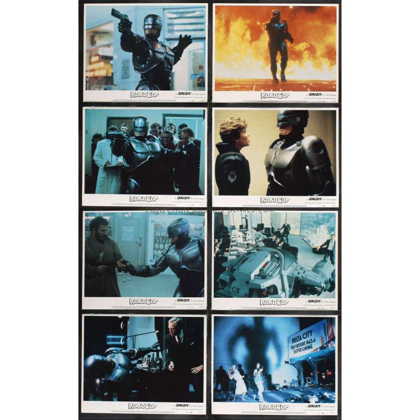 ROBOCOP US Lobby Cards x8 11x14 - 1987 - Paul Verhoeven, Peter Weller