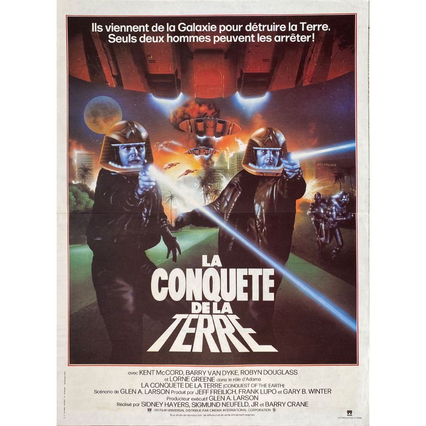 CONQUEST OF THE EARTH French 15x21'80 Kent McCord, Battlestar Galactica compilation!