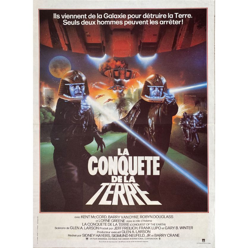 CONQUEST OF THE EARTH French Movie Poster15x21 - 1981 - Barry Crane, Lorne Greene