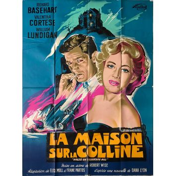 LA MAISON SUR LA COLLINE Affiche de film Litho - 120x160 cm. - 1951 - Richard Basehart, Robert Wise