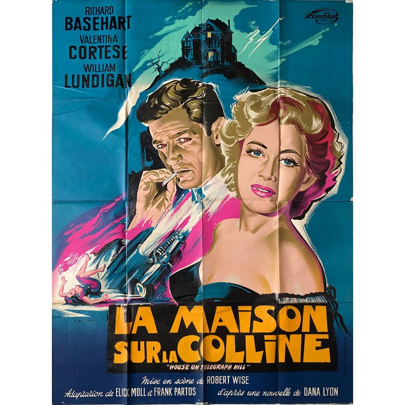 THE HOUSE ON TELEGRAPH HILL French Movie Poster 47x63 in. 1951 Litho
