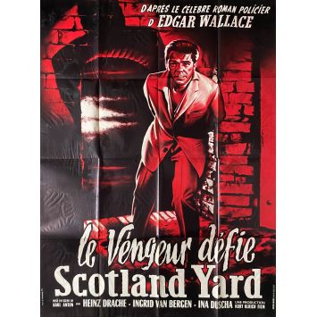 LE VENGEUR DEFIE SCOTLAND YARD Affiche de film- 120x160 cm. - 1960 - Heinz Drache, Karl Anton