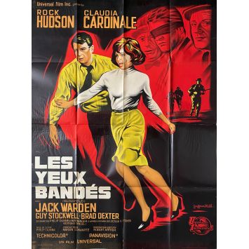 LES YEUX BANDES Affiche de film- 120x160 cm. - 1966 - Rock Hudson, Claudia Cardinale, Philip Dunne
