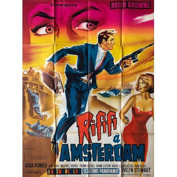RIFFIFI IN AMSTERDAM Movie Poster Litho - 47x63 in. - 1966 - Sergio Grieco, Roger Browne